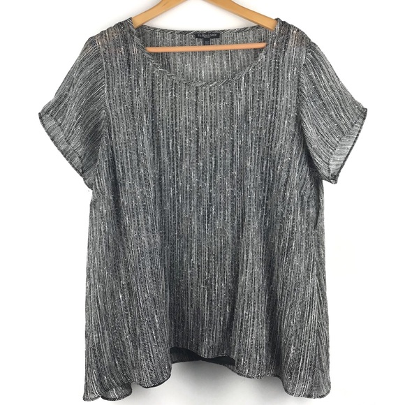 Eileen Fisher Tops - Eileen Fisher Silk Stripe Shirt